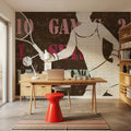 Womens Scoreboard Tennis Mural Wallpaper - room preview 03