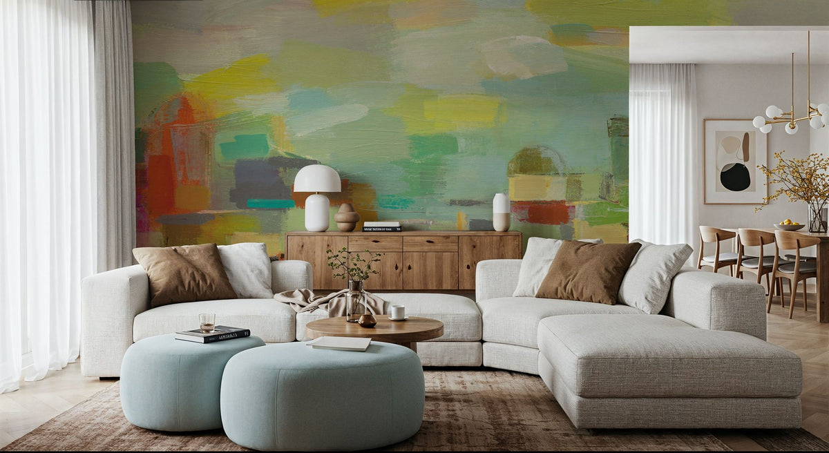 Town by the River Mural Wallpaper - room preview 03