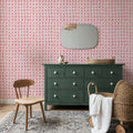 Mixed Red Circles Inverse Mural Wallpaper - room preview 03