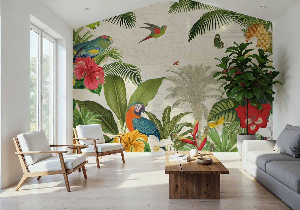 Parrot Paradise I Mural Wallpaper - room preview 03