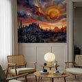 Arizona Landscape - Sunset Landscape Series Mural Wallpaper - Red Tone - room preview 03