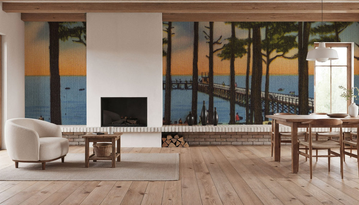 Greetings From Wilson Beach Mural Wallpaper - room preview 03