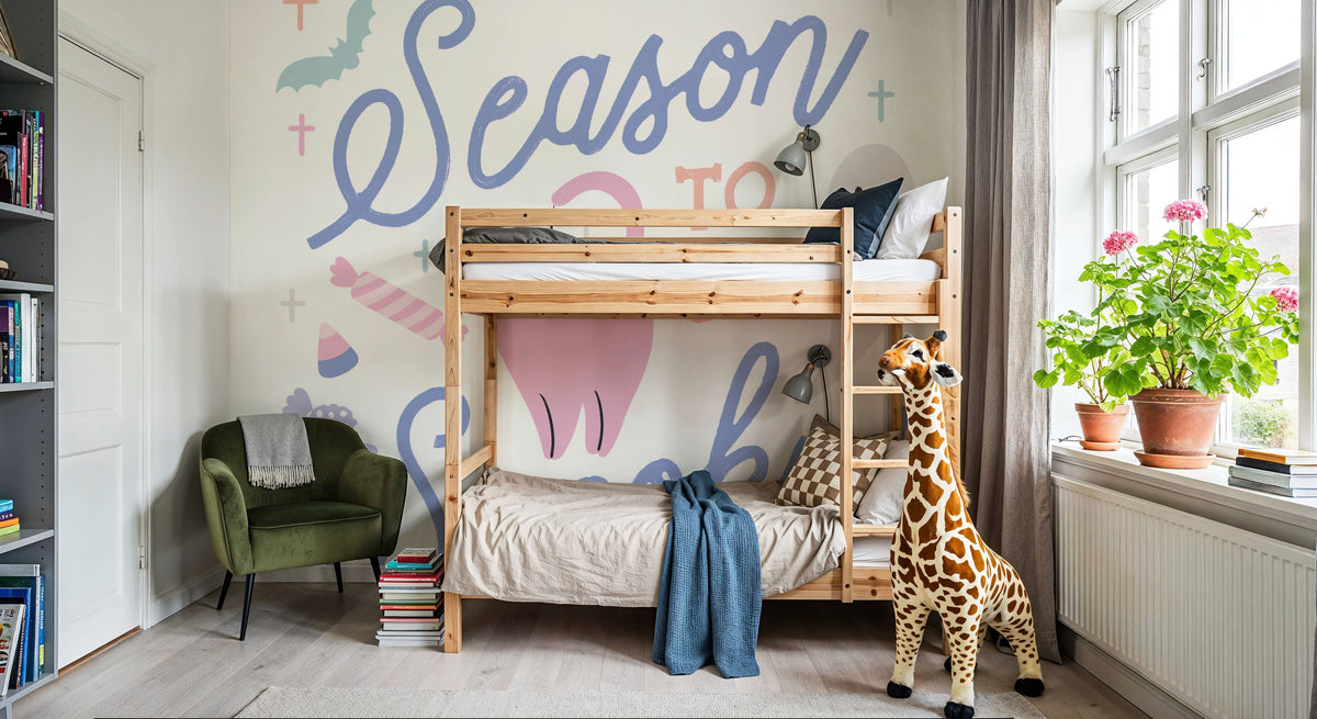 Trick or Treat V Pastel Mural Wallpaper - room preview 03