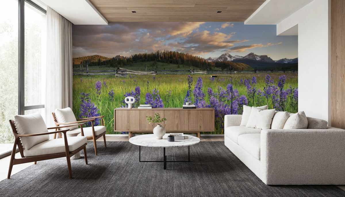 Camas Meadows in Idaho Mural Wallpaper - room preview 03