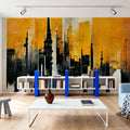 Glowing Cityscape Mural Wallpaper - room preview 03