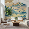 Ukiyo-e Mountains Mural Wallpaper - room preview 03