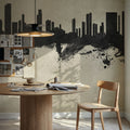Honolulu Hawaii Skyline Concrete Mural Wallpaper - room preview 03