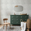 Fragile Flowers White Mural Wallpaper - room preview 03