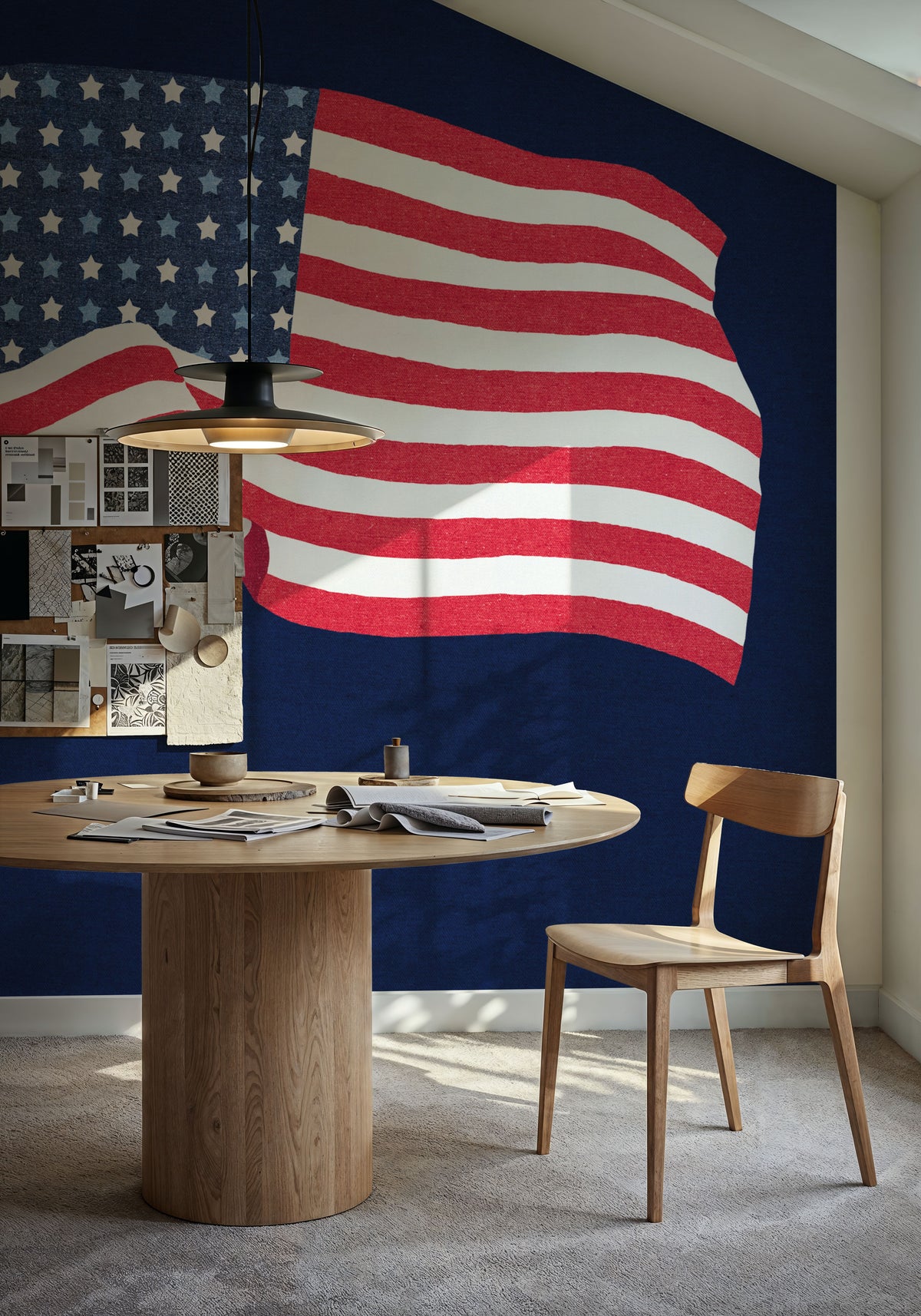 Stars and Stripes Bless America Mural Wallpaper - room preview 03