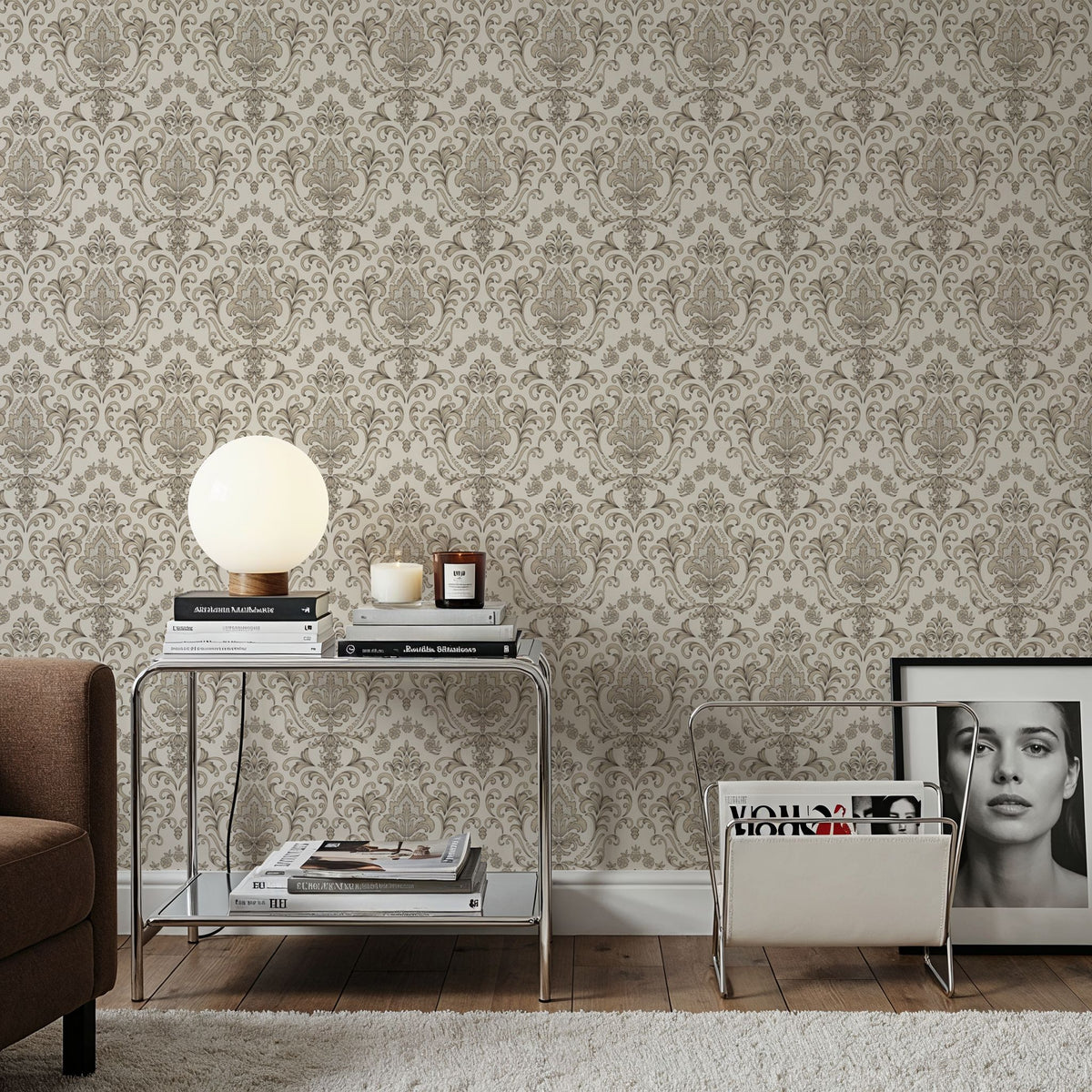 Ludovici Pattern, Bone Mural Wallpaper - room preview 03