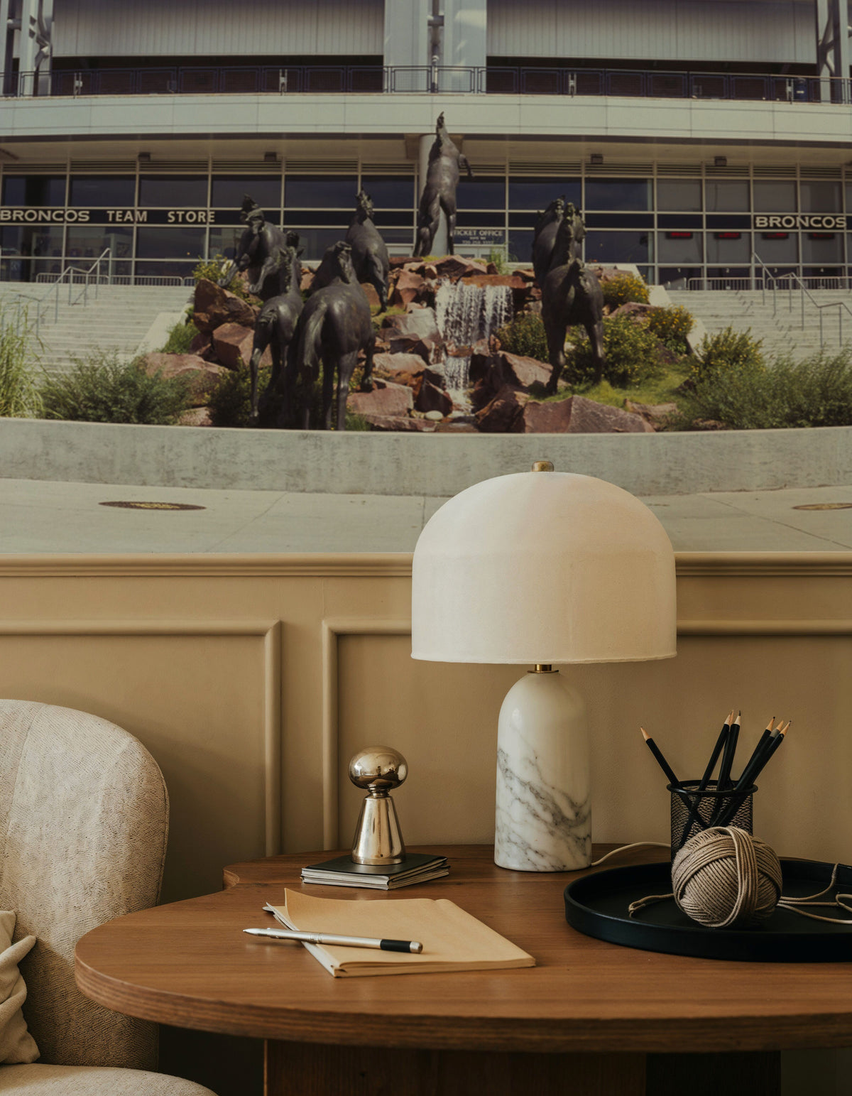 Mile High Stadium Bronco Mural Wallpaper - room preview 03