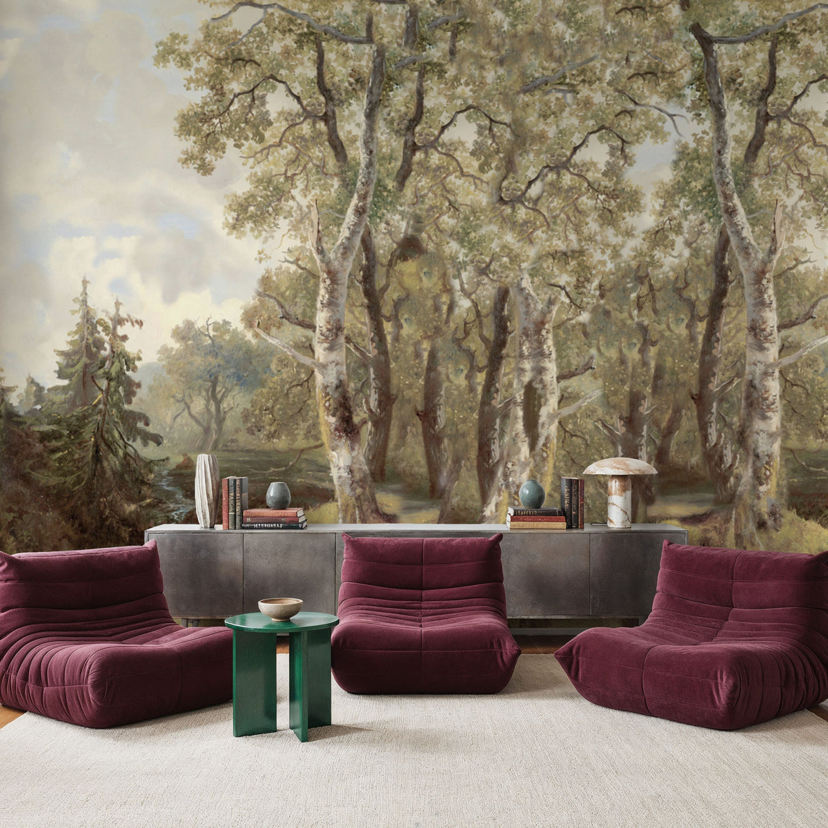 Forest Immersion Mural Wallpaper - room preview 03
