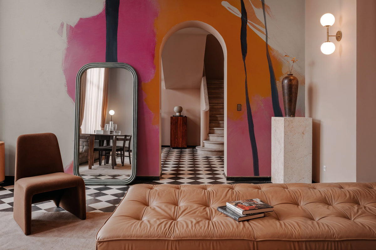Somersault Orange Mural Wallpaper - room preview 03