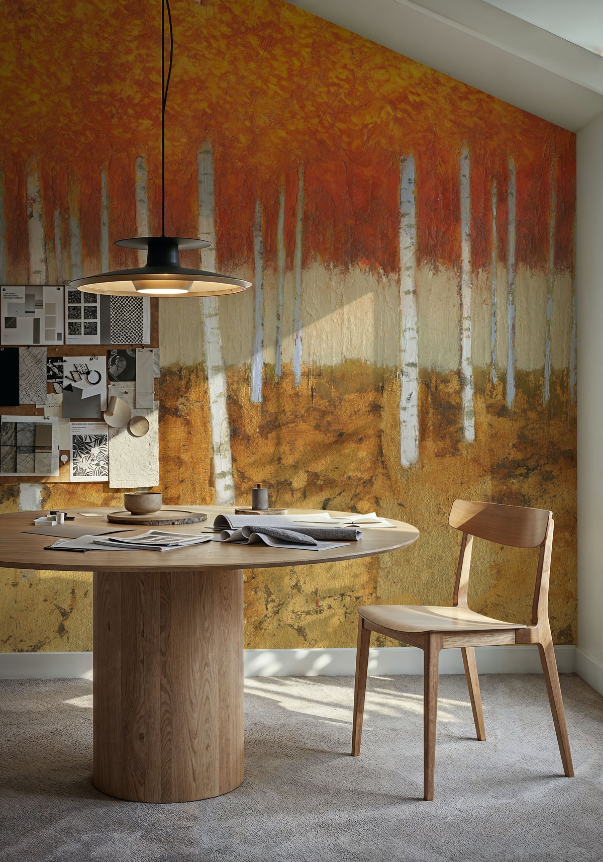 Autumn Birches Mural Wallpaper - room preview 03