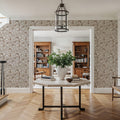 Negative Leaf, Cinnamon Mural Wallpaper - room preview 03