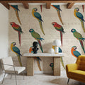 Parrot Paradise II Mural Wallpaper - room preview 03