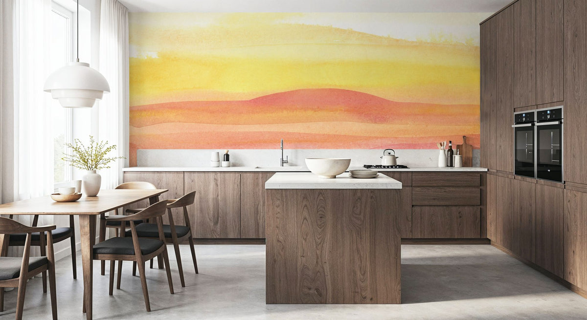 Pink Sunrise I Mural Wallpaper - room preview 03