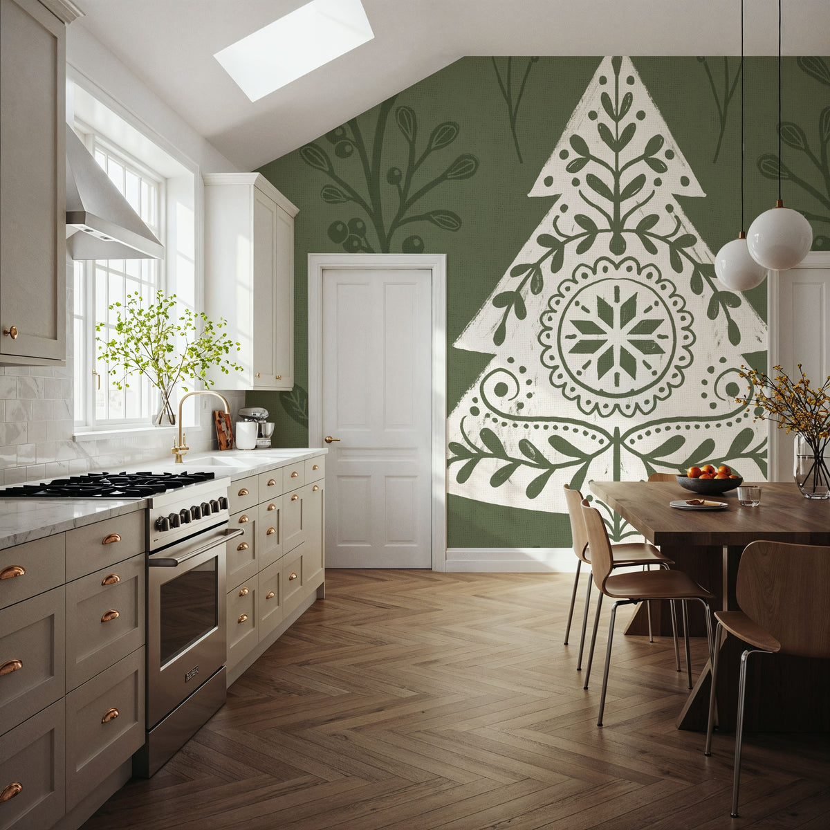 Holiday Form VI Mural Wallpaper - room preview 03