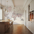World Map Cities - Betsy Mural Wallpaper - room preview 03