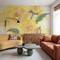 Dimensional Peony II Mural Wallpaper - room preview 03