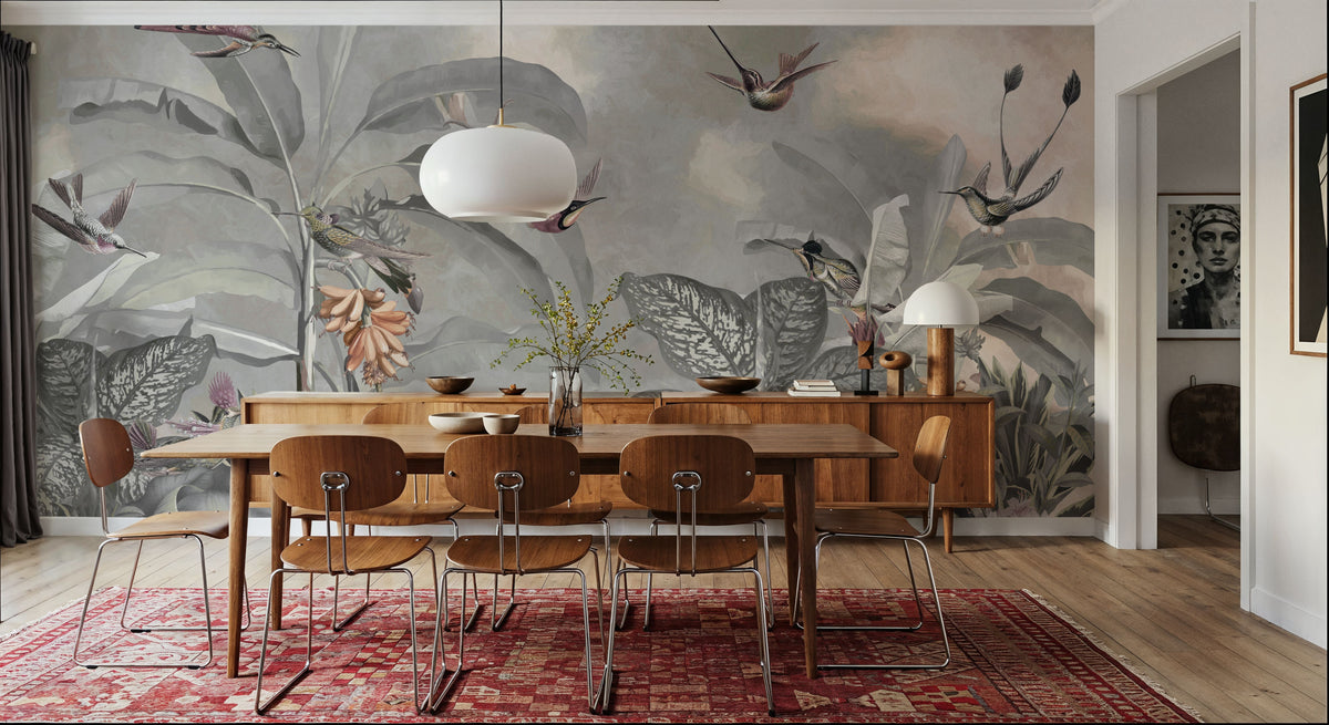 Birds of Paradise Mural Wallpaper - room preview 03
