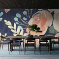 Blooming Delight III Blue Mural Wallpaper - room preview 03