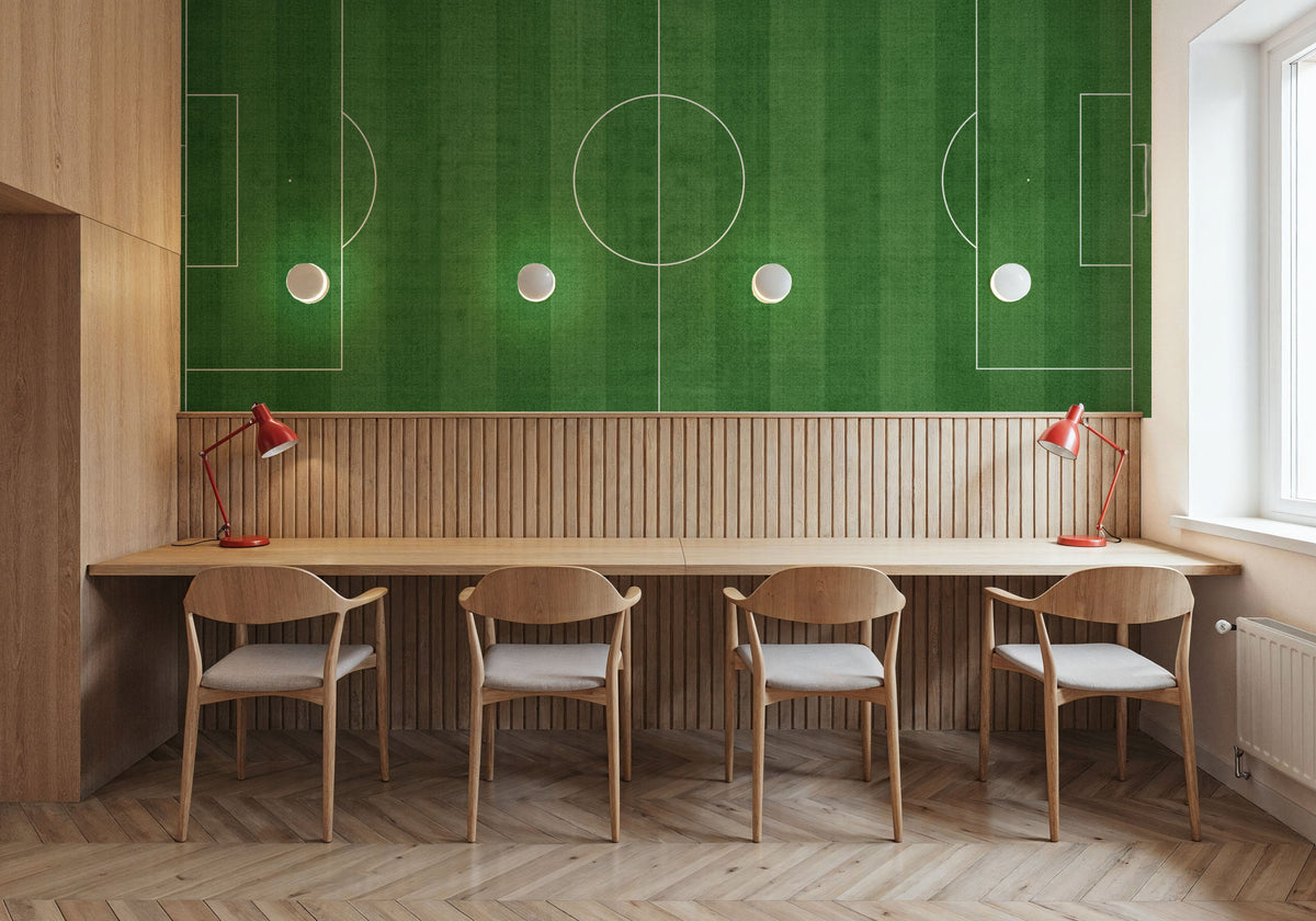 Stripe Pitch Mural Wallpaper - room preview 03