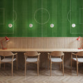 Stripe Pitch Mural Wallpaper - room preview 03