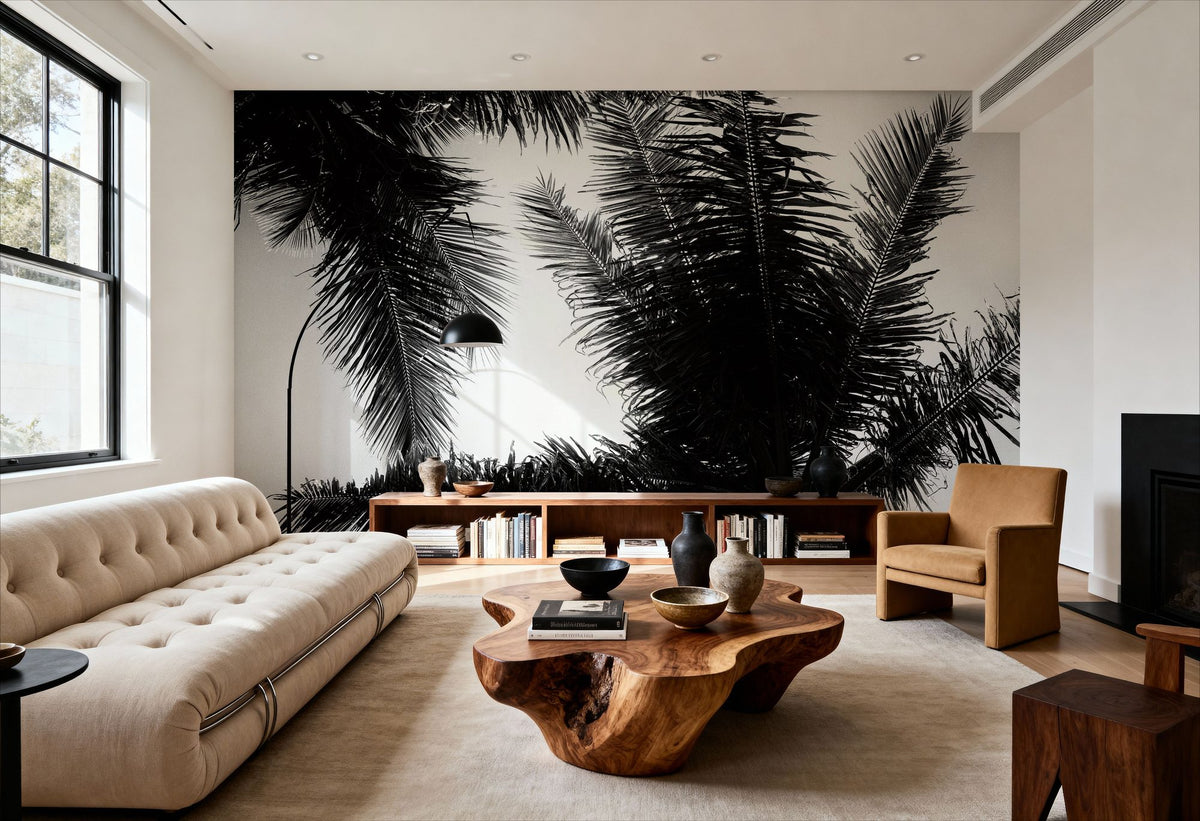Palm Tree Looking Up I Mural Wallpaper - room preview 03