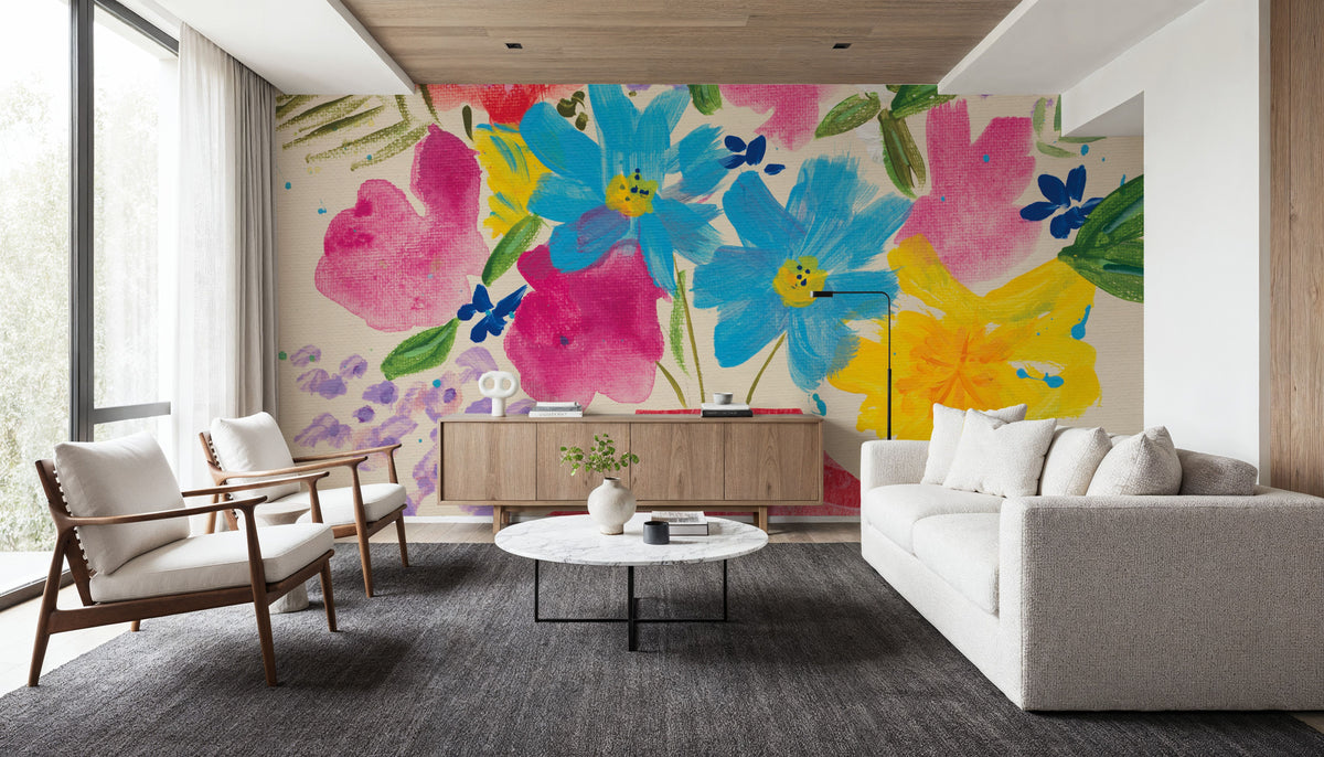 Ecstatic Floral II Mural Wallpaper - room preview 03