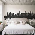 Isle of Wight England Skyline Black & White Mural Wallpaper - room preview 03
