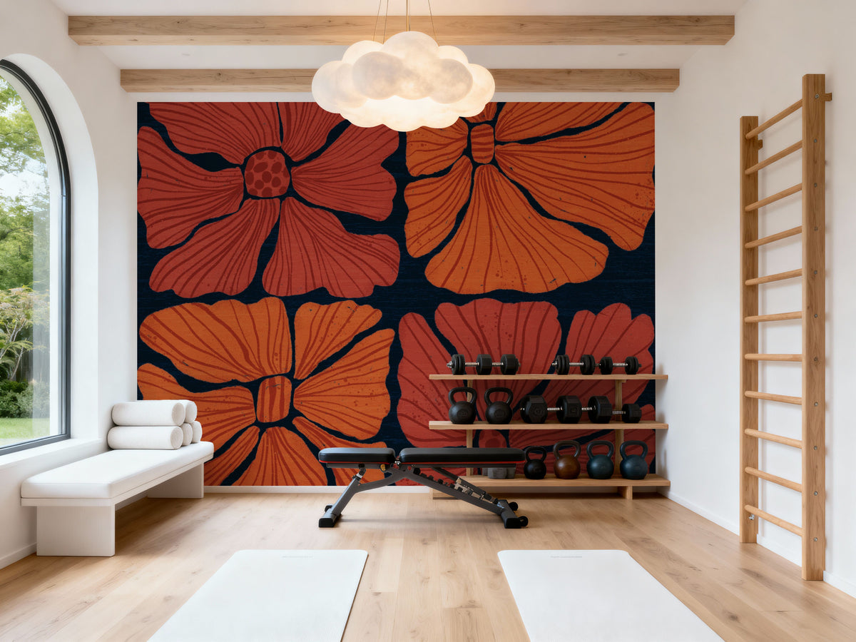 Modern Blooms II Mural Wallpaper - room preview 03