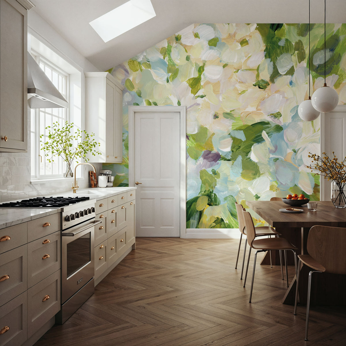 Hydrangea Joy Mural Wallpaper - room preview 03