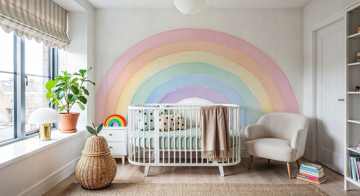 Gentle Rainbow Mural Wallpaper - room preview 03