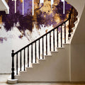 Jakarta Skyline Indonesia Purple & Gold Mural Wallpaper - room preview 03