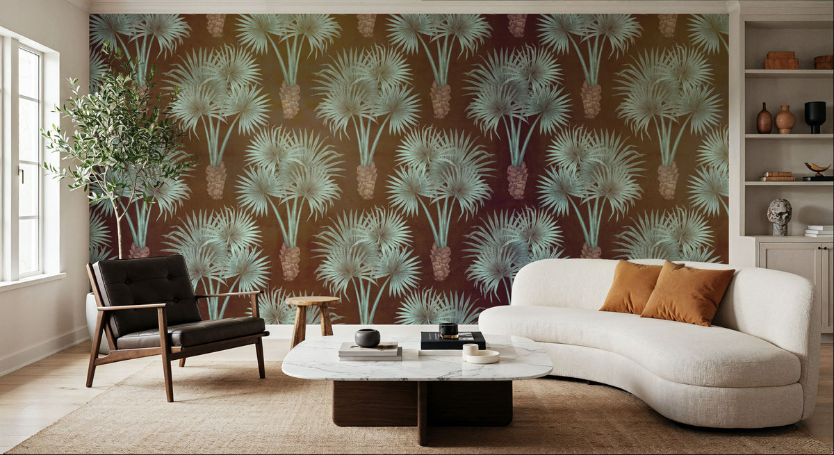 Elephant Ear Tree, Brown Mural Wallpaper - room preview 03