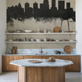 Louisville Kentucky Skyline Concrete Mural Wallpaper - room preview 03