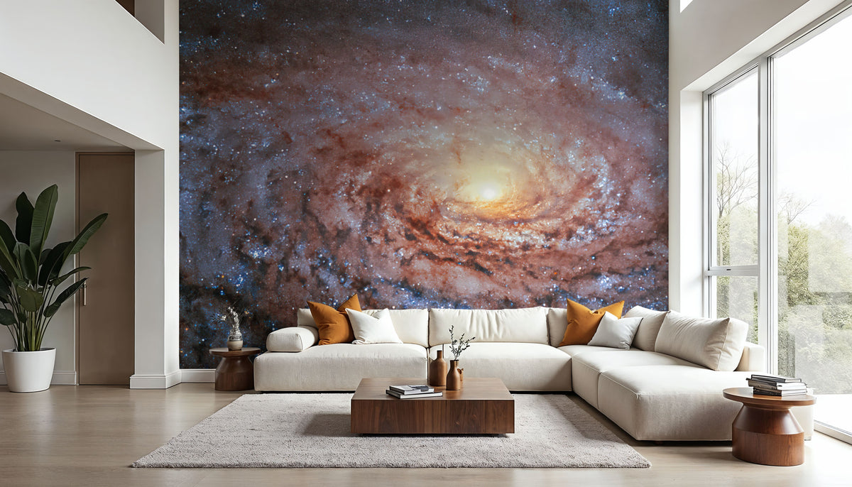 Galactic Sunflower Mural Wallpaper - room preview 03
