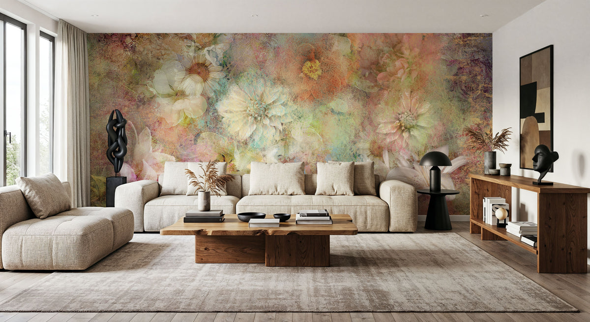 Floral Reverie Mural Wallpaper - room preview 03
