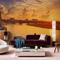 Dresden and Elbe River At Sunset Mural Wallpaper - room preview 03