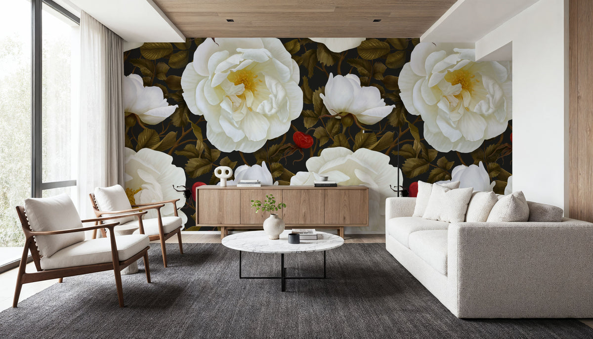 Lovely Flowers Mural Wallpaper - room preview 03
