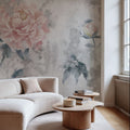 Blurry Peonies Mural Wallpaper - room preview 03