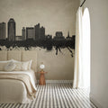 Shreveport Louisiana Skyline Concrete Mural Wallpaper - room preview 03