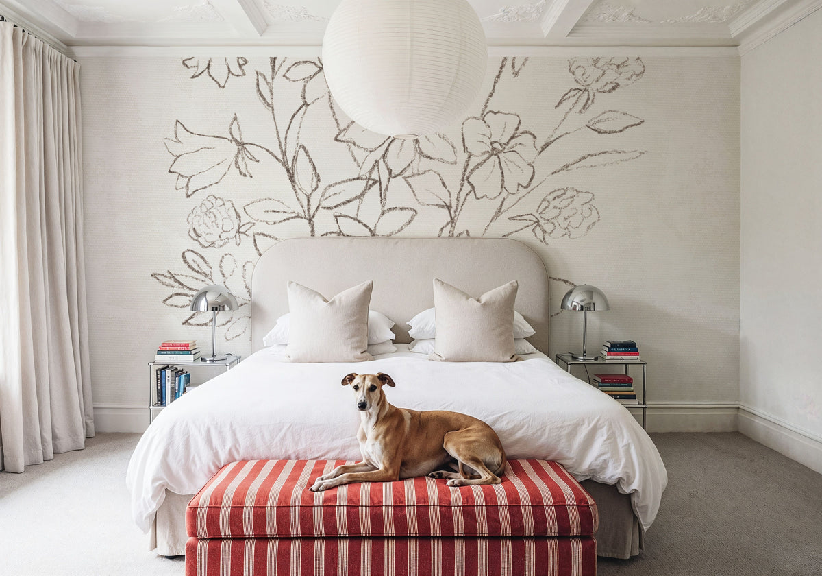 Wild Blooms VIII Mural Wallpaper - Light Tone - room preview 03