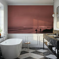 Sunset Surfers Silhouette Mural Wallpaper - room preview 03