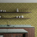 Harvest Slice Swamp Green Mural Wallpaper - room preview 03