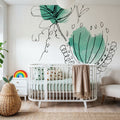 Line Flower VI Mural Wallpaper - room preview 03