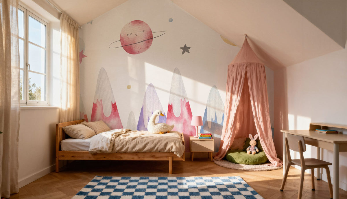 Papier peint mural Montagnes Berceuses wall measurement