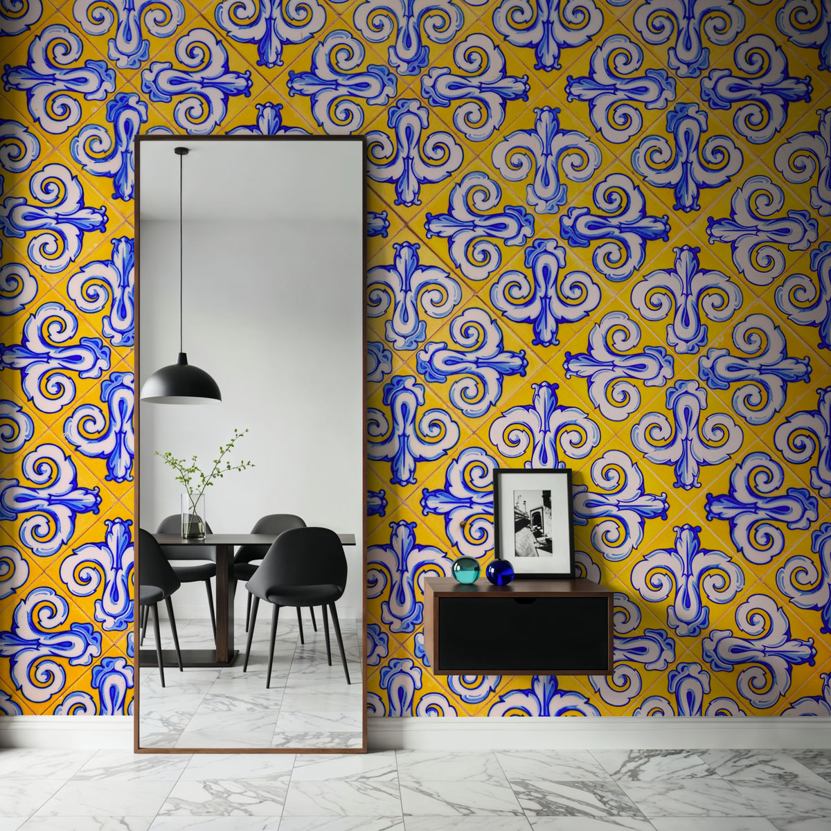 Valencia Tiles Mural Wallpaper - room preview 03