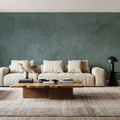 Subtle Plaster Wall, Forest Green Mural Wallpaper - room preview 03